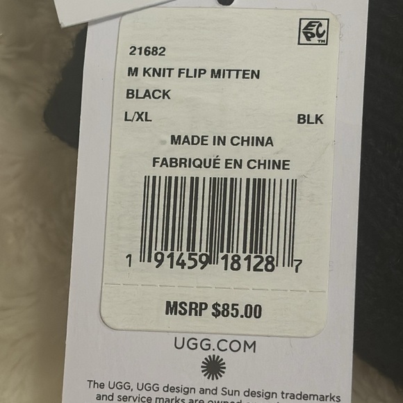 Ugg Men’s Knit Flip Mitten Size L/XL. - Picture 9 of 9